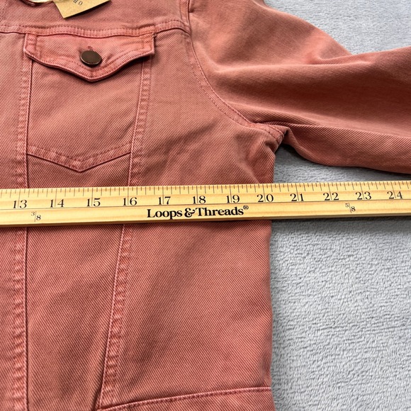 Faherty Jean Jacket‎ Dress Organic Cotton Brownie Button Front Long Sleeve Large - Picture 10 of 11